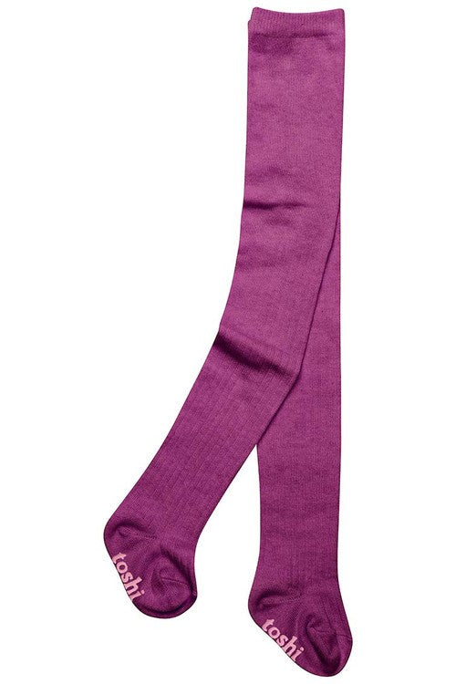 Organic Footed Tights - Dreamtime Violet [siz:3-6 Months]