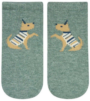 Organic Socks Ankle Jacquard Lapdog [siz:1-2]