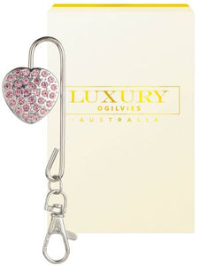 Bag Key Hanger  - Heart- Pink