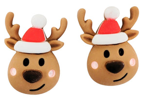 Earrings - Reindeer With Hat Earrings