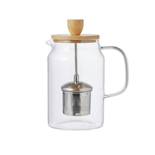 Load image into Gallery viewer, Leaf &amp; Bean Naples Teapot With Acacia Lid &amp; Infuser 1l 
