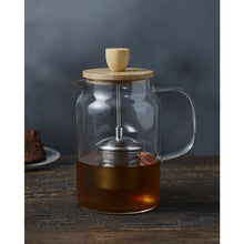 Load image into Gallery viewer, Leaf &amp; Bean Naples Teapot With Acacia Lid &amp; Infuser 1l 
