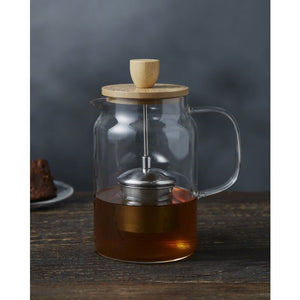 Leaf & Bean Naples Teapot With Acacia Lid & Infuser 1l 