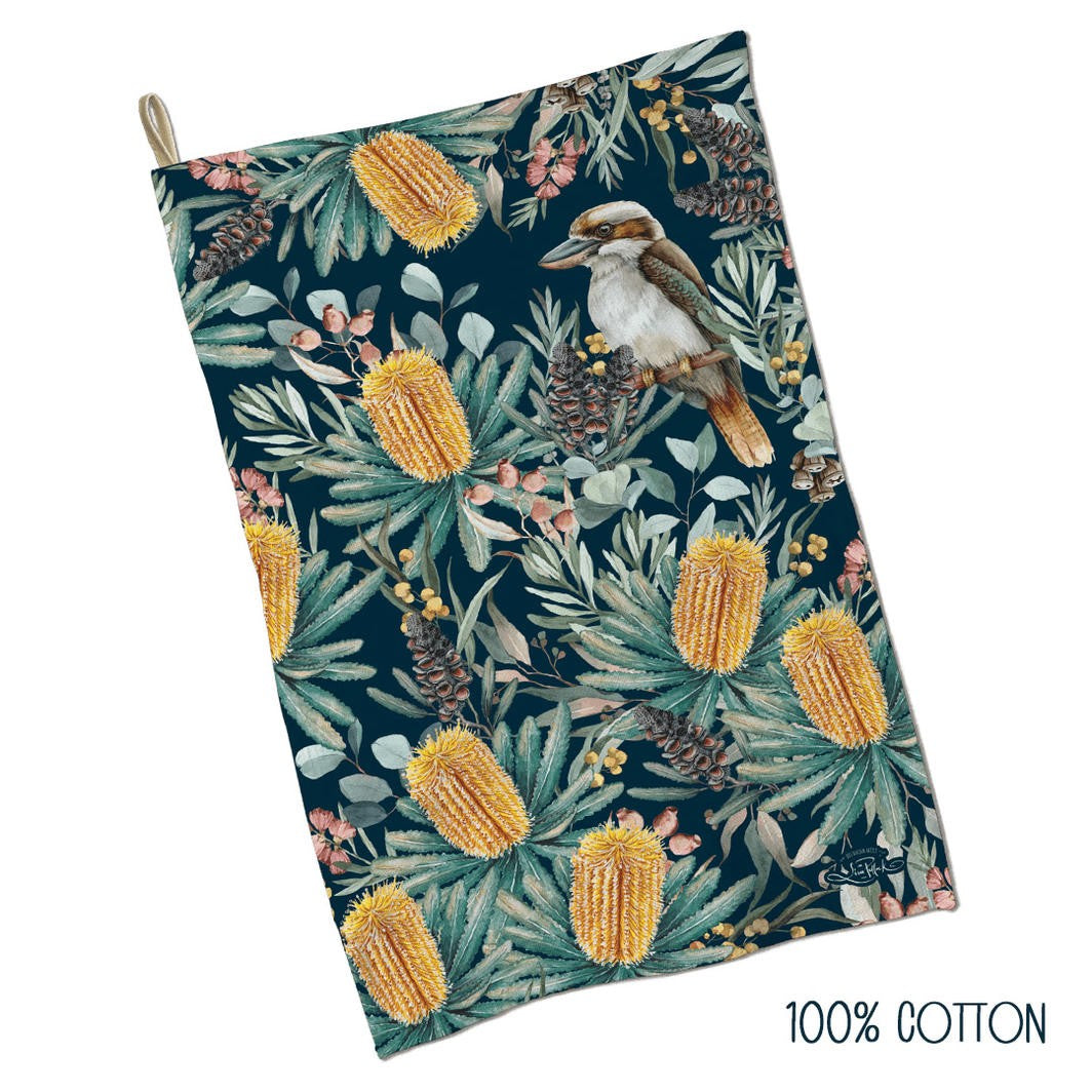 Cotton Tea Towel - Banksia Bush Guardian