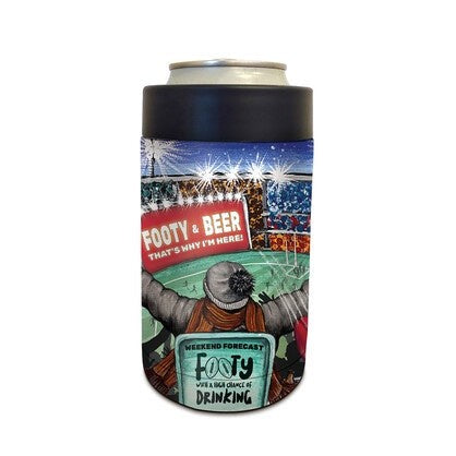 Stainless Steel Coldie Cooler- Afl Footy & Beer