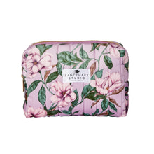 Load image into Gallery viewer, Cosmetic Bag Velvet- Sweet Magnolia 20x13x6cm 
