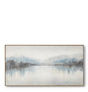 Sea Lake Hand Painted Wall Art 60x5x120cm 