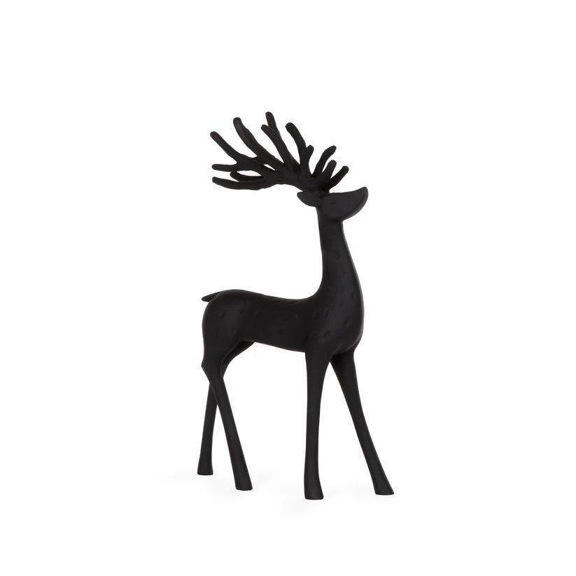 31.5cm Minimal Black Reindeer 