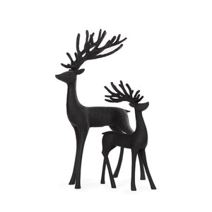 31.5cm Minimal Black Reindeer 