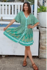 Greta Green Mini Dress