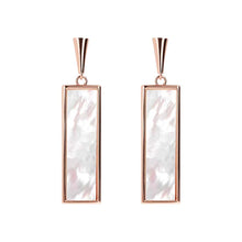 Load image into Gallery viewer, White Mop Bar Earrings
