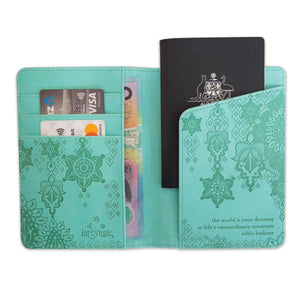 Tahitian Turquoise Passport Wallet