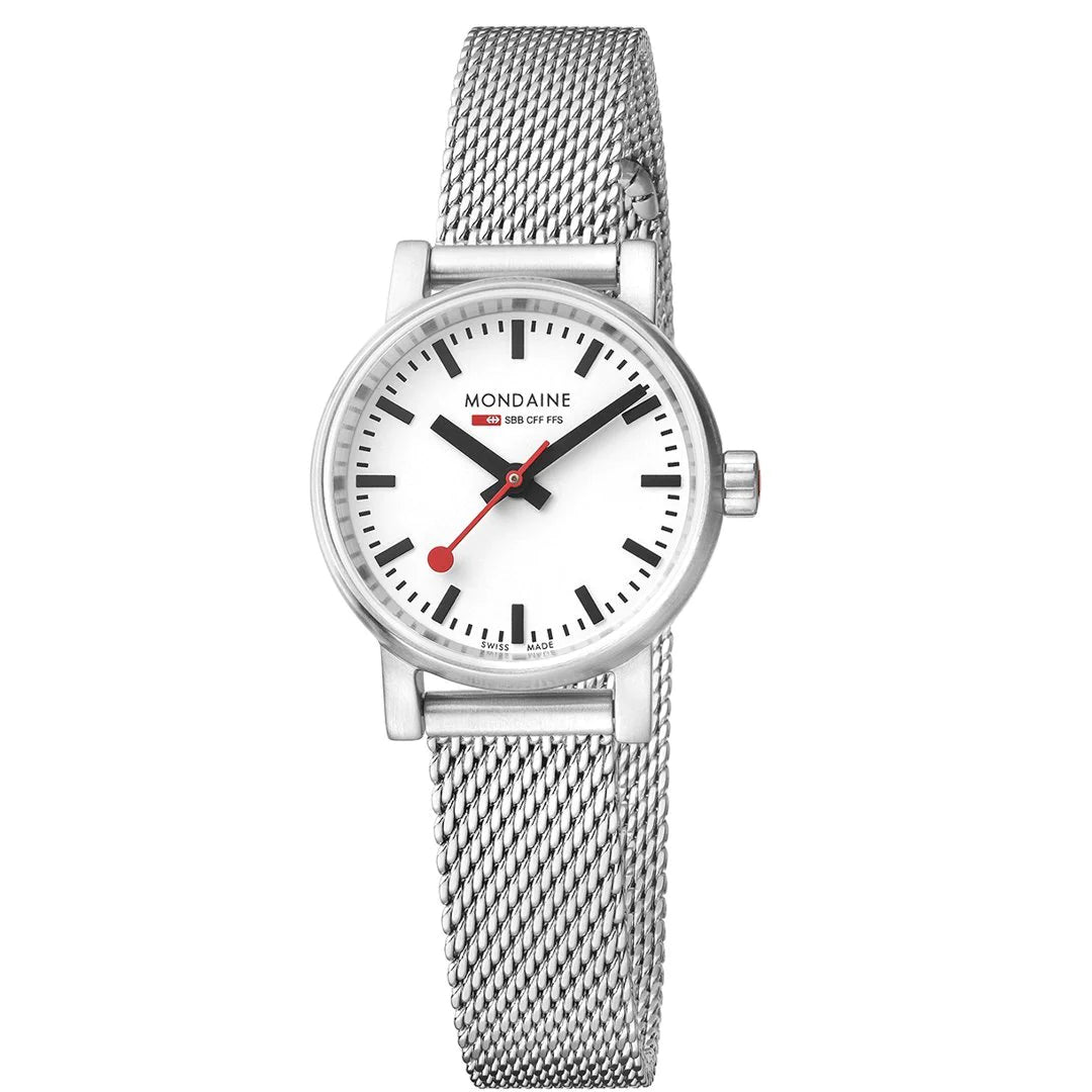 EVO2 Petite White Dial Mesh Watch