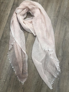 Natural Woven Scarf Pale Pink