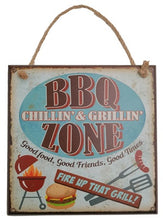 Load image into Gallery viewer, Home Vintage - Bbq Zone Sign
