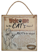 Load image into Gallery viewer, Home Vintage Cats House Sign
