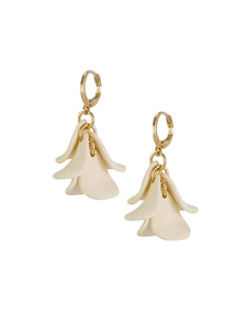 Cream Falling Petal Earrings